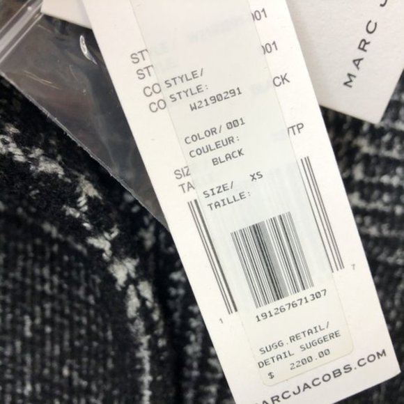 Marc Jacobs Fall 19 XS Black Plaid Capes Overcoat - Picture 46 of 71